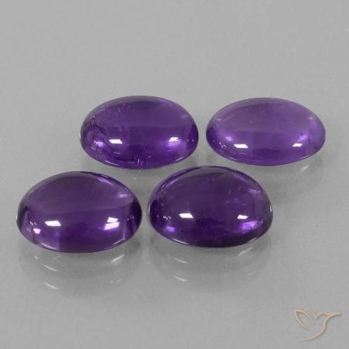 8.83ctw Natural Violeta medio Amatista, Ovalada, Transparente