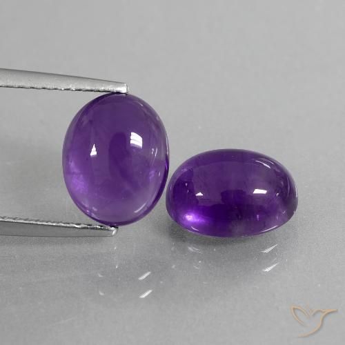 5.65ctw Natural Violeta medio Amatista, Ovalada, Transparente