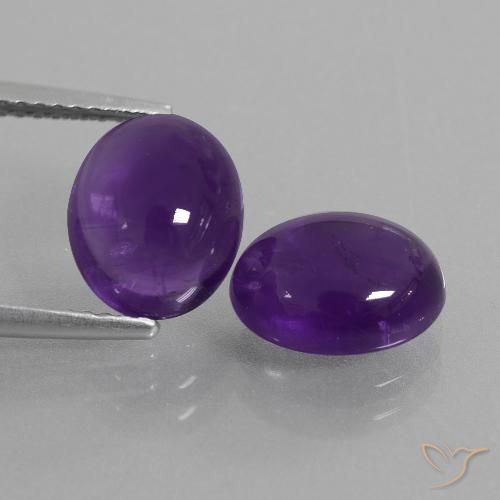 5.55ctw Natural Violeta medio Amatista, Ovalada, Transparente