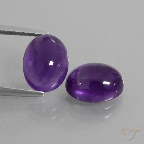 5.78ctw Natural Violeta medio Amatista, Ovalada, Transparente