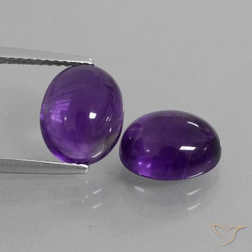 5.58ctw Natural Violeta medio Amatista, Ovalada, Transparente