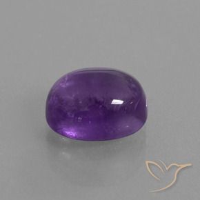 Amatista Violeta medio natural de 3.62 ct, Ovalada, Transparente