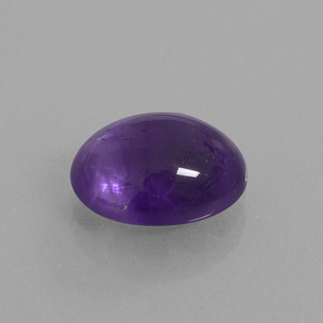 Amatista violeta medio natural de 3,10 ct, corte óvalo, transparente