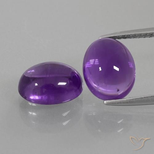 5.96ctw Natural Violeta claro medio Amatista, Ovalada, Transparente