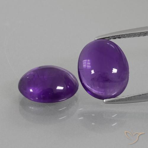 4.43ctw Natural Violeta claro medio Amatista, Ovalada, Transparente