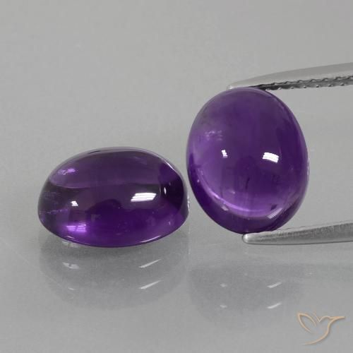 6.22ctw Natural Violeta medio Amatista, Ovalada, Transparente