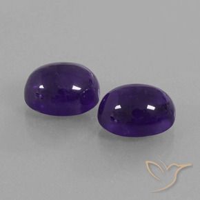 Gemas de Amatista Violeta oscuro natural de 6.65 ct, Ovalada, Transparente
