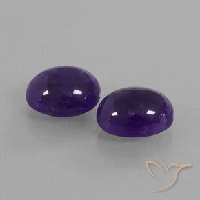 Gemas de Amatista Violeta oscuro natural de 5.85 ct, Ovalada, Transparente