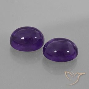 Gemas de Amatista Violeta oscuro natural de 5.98 ct, Ovalada, Transparente