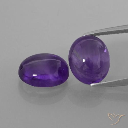 5.33ctw Natural Violeta medio Amatista, Ovalada, Transparente
