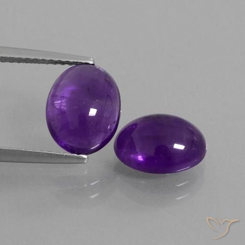 4.94ctw Natural Violeta medio Amatista, Ovalada, Transparente