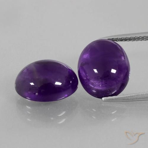 10.41ctw Natural Violeta oscuro Amatista, Ovalada, Transparente