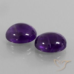 Gemas de Amatista Violeta oscuro natural de 10.41 ct, Ovalada, Transparente