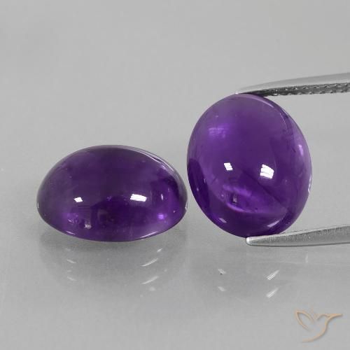 9.92ctw Natural Violeta medio Amatista, Ovalada, Transparente