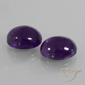 Gemas de Amatista Violeta oscuro natural de 10.16 ct, Ovalada, Transparente