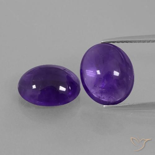 8.46ctw Natural Violeta medio Amatista, Ovalada, Transparente