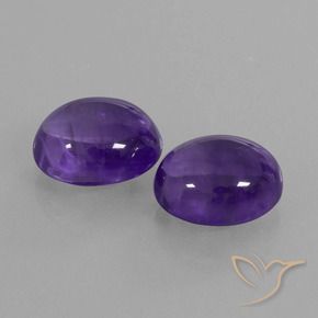 Gemas de Amatista Violeta oscuro natural de 10.22 ct, Ovalada, Transparente