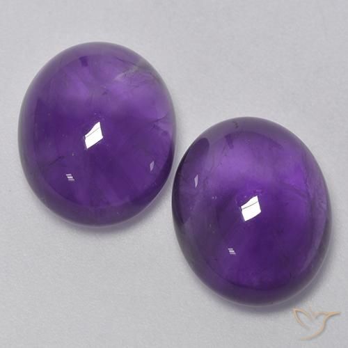 9.17ctw Natural Violeta medio Amatista, Ovalada, Transparente