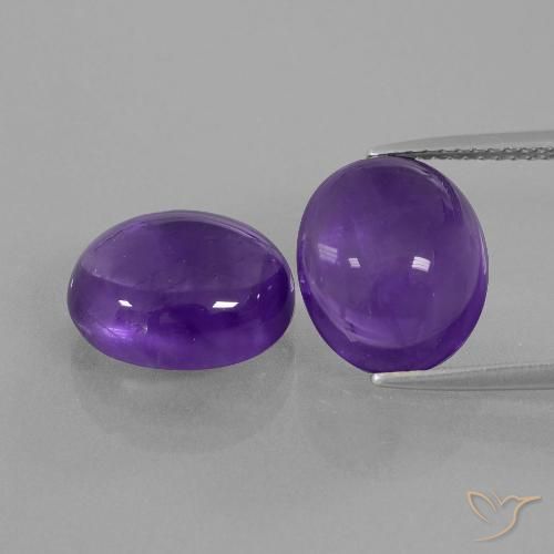 10.12ctw Natural Violeta medio Amatista, Ovalada, Transparente