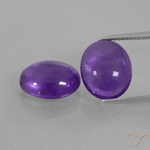 8.18ctw Natural Violeta medio Amatista, Ovalada, Transparente