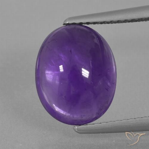 5.41ct Natural Violeta medio Amatista, Ovalada, Transparente