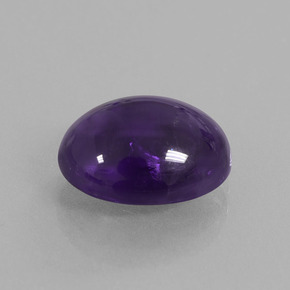Amatista violeta oscuro natural de 4,60 ct, corte óvalo, transparente