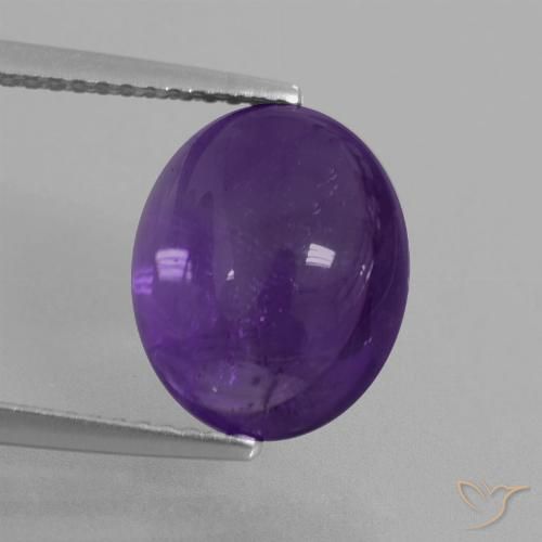 5.19ct Natural Violeta medio Amatista, Ovalada, Transparente