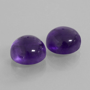 Gemas de amatista violeta oscuro natural de 8,92 ct, corte redondo, transparente