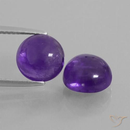 5.78ctw Natural Violeta medio Amatista, Redondo, Transparente
