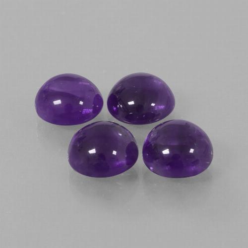 Gemas de Amatista Violeta medio natural de 10.71 ct, Corte Redondo, Transparente