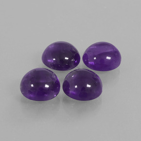 Gemas de Amatista Violeta medio natural de 10.71 ct, Corte Redondo, Transparente