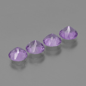 Gemas de amatista violeta natural de  ct, corte redondo, VS