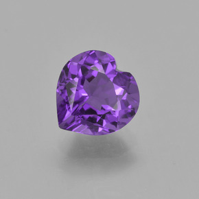 Amatista Violeta natural de 1.09 ct, Forma de corazón, VVS