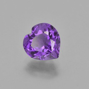 Amatista Violeta natural de 1.09 ct, Forma de corazón, VVS