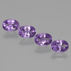 Gemas de Amatista Violeta natural de 2.78 ct, Corte Óvalo, VS
