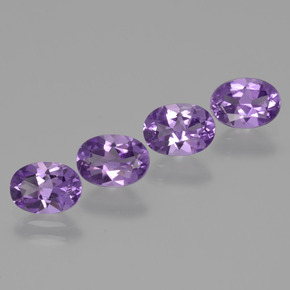Gemas de Amatista Violeta natural de 2.78 ct, Corte Óvalo, VS