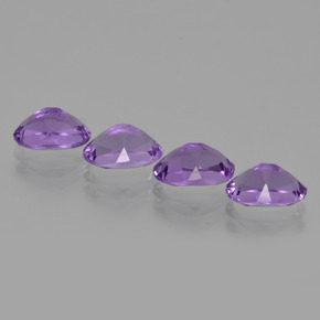 Gemas de Amatista Violeta natural de 2.78 ct, Corte Óvalo, VS