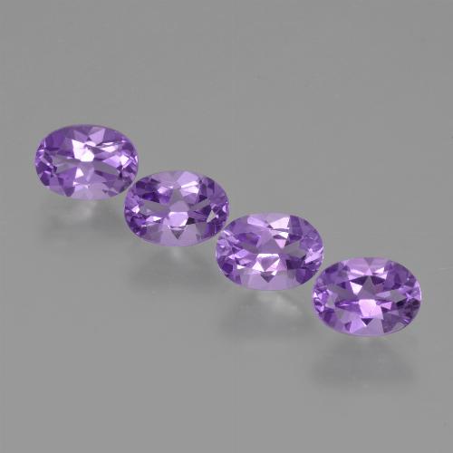 Gemas de Amatista Violeta vívido natural de 2.97 ct, Corte Óvalo, VS