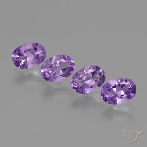 2.95ctw Natural Violeta vívido Amatista, Ovalada, VS