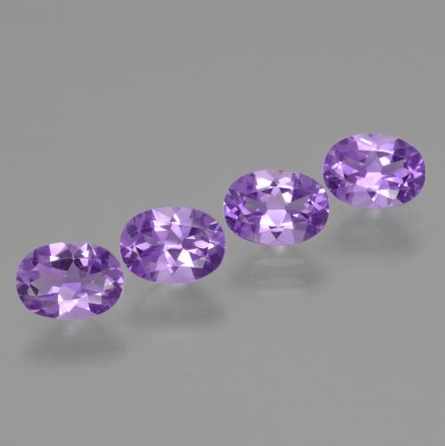 Gemas de amatista violeta natural de 2,75 ct, corte óvalo, VS