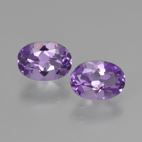Gemas de Amatista Violeta natural de 1.40 ct, Corte Óvalo, VVS-VS
