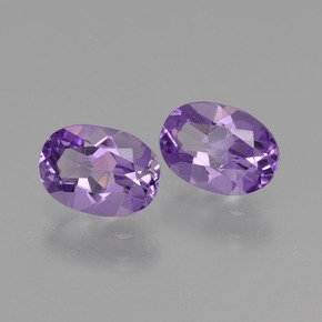 Gemas de Amatista Violeta natural de 1.40 ct, Corte Óvalo, VVS-VS