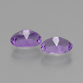 Gemas de Amatista Violeta natural de 1.40 ct, Corte Óvalo, VVS-VS