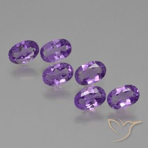 Gemas de Amatista Violeta medio natural de 2.39 ct, Ovalada, VVS-VS