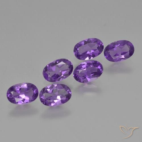 2.43ctw Natural Violeta intenso Amatista, Ovalada, VVS-VS