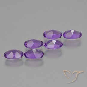 Gemas de Amatista Violeta intenso natural de 2.43 ct, Ovalada, VVS-VS