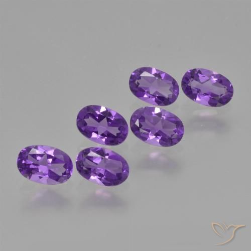 2.43ctw Natural Violeta medio Amatista, Ovalada, VVS-VS