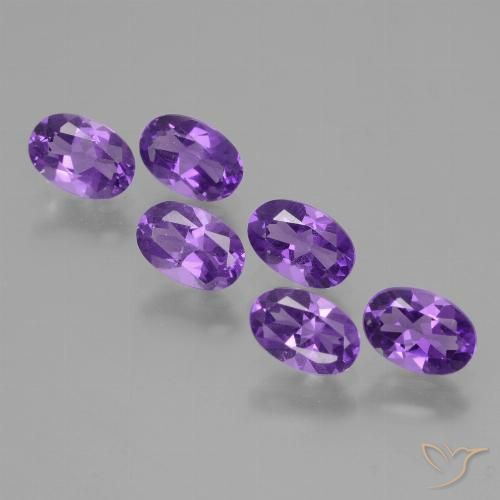 2.51ctw Natural Violeta intenso Amatista, Ovalada, VVS-VS