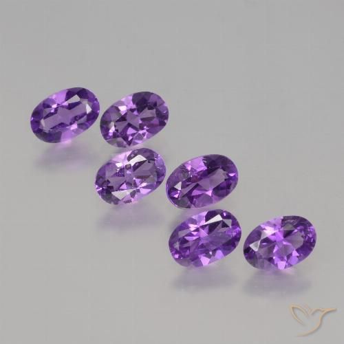 2.50ctw Natural Violeta intenso Amatista, Ovalada, VVS-VS