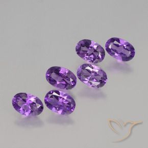 Gemas de Amatista Violeta intenso natural de 2.50 ct, Ovalada, VVS-VS
